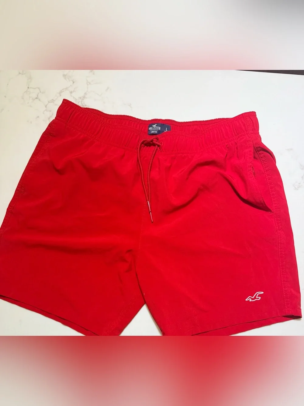 Hollister Bright Red Men's Swim Shorts